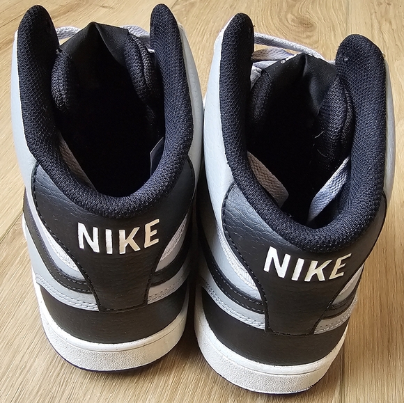 Nike Men's Court Vision Mid Next Nature Shoes - Smoke Grey, Black, Excellent - Picture 3 of 8